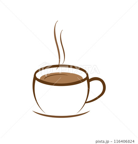 coffee logo in a cup illustration design 116406824