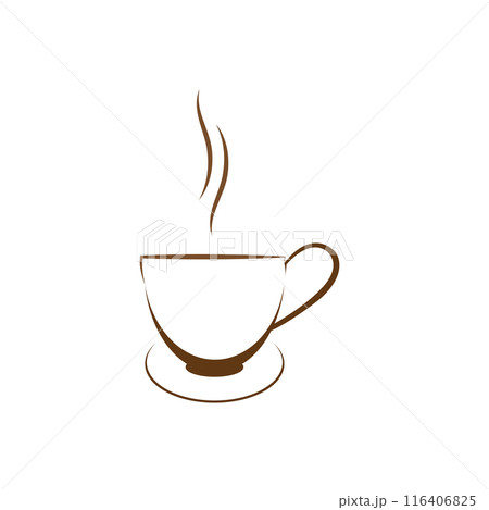 coffee logo in a cup illustration design 116406825