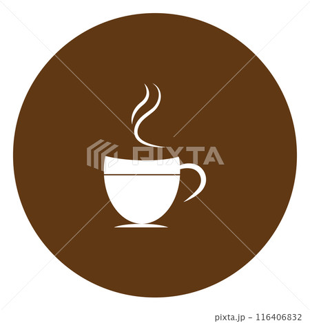 coffee logo in a cup illustration design 116406832