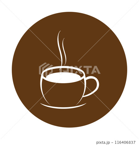 coffee logo in a cup illustration design 116406837