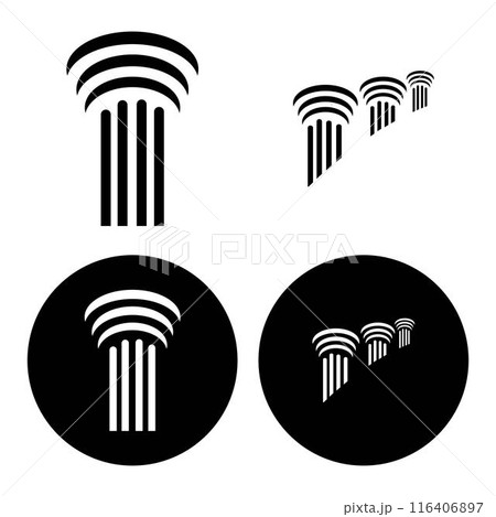 simple pillar logo 116406897