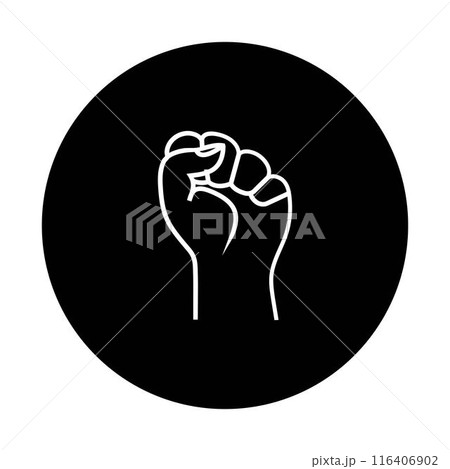 hand clenched logo hand clenched logo 116406902