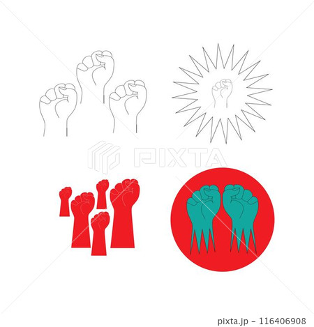 hand clenched logo hand clenched logo 116406908