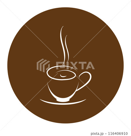 coffee logo in a cup illustration design coffee logo in a cup illustration design 116406910
