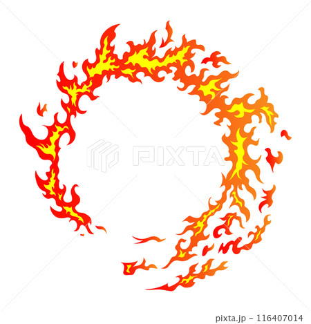 円形の炎の軌跡 116407014