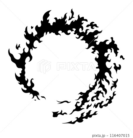 円形の炎の軌跡 116407015
