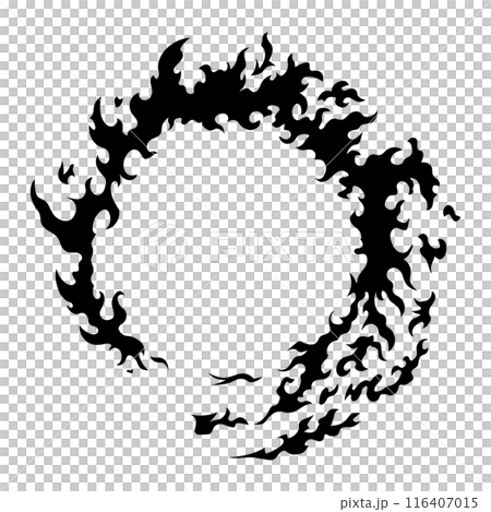 円形の炎の軌跡 116407015