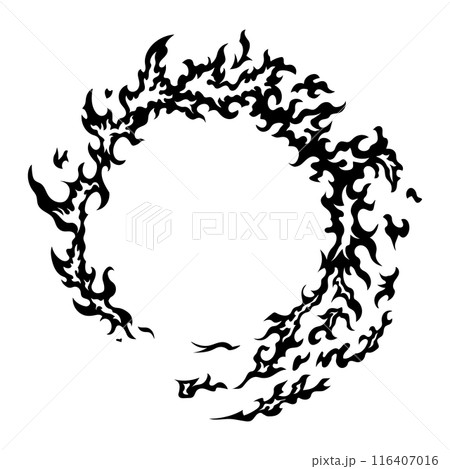 円形の炎の軌跡 116407016
