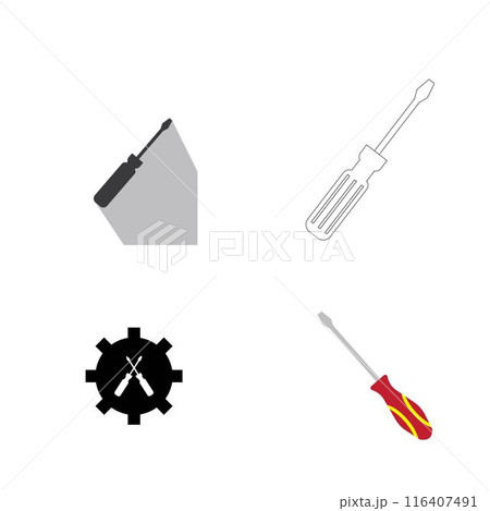 screwdriver logo stock 116407491