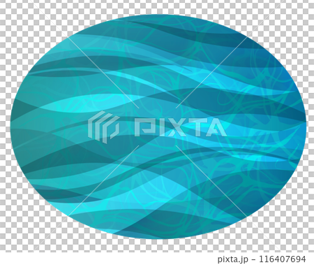 海浪與海橢圓形海框插畫素材 海浪與海橢圓形海框插畫素材 116407694