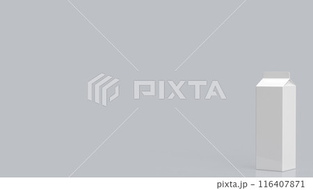 The milk box on Background for food and drink concept 3d rendering. 116407871