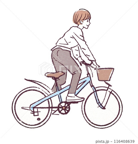 自転車に乗る人のイラスト 116408639