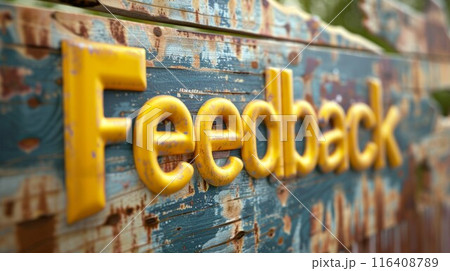 Yellow Customer review concept art poster. 116408789