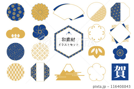日本の和素材セット 116408843