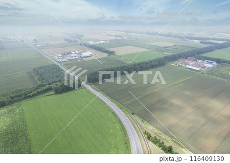 北海道 十勝平野 火山展望地（空撮） 116409130