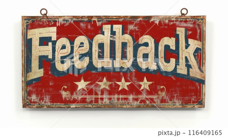 Customer review and survey symbol created in Vintage Typography. 116409165