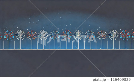 夏の夜空を彩る花火 116409829