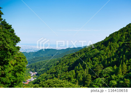 神奈川県 丹沢大山国定公園展望台からの眺め 神奈川県 丹沢大山国定公園展望台からの眺め 116410658