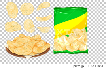 ポテトチップス　のり塩味　スナック菓子 袋菓子 116411881
