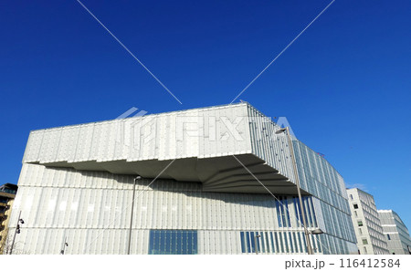 Architecture with dot material textured background in Oslo, Norway Architecture with dot material textured background in Oslo, Norway 116412584