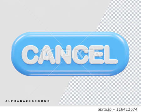 Cancel icon illustration 3d rendering 116412674