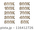 Follower text effect vector illustration 116412726