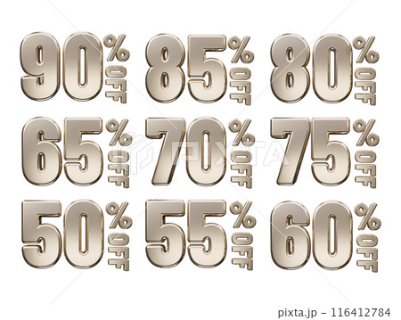 Percent off text effect vector illustration 116412784