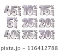 Percent off text effect vector illustration 116412788