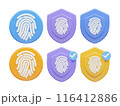Fingerprint icon vector illustration 116412886