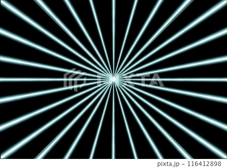 ライトペンの中央集中線（ブルー）黒背景のイラスト素材 [116412898 ..., 画像サイズ:450x334