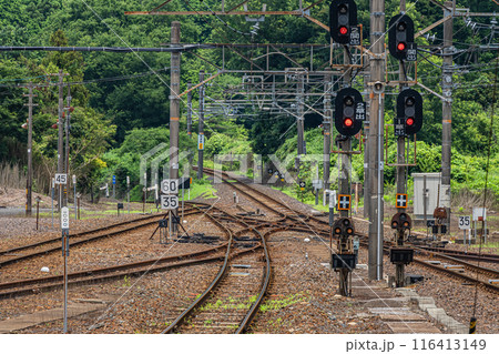 関西線柘植駅構内風景 116413149