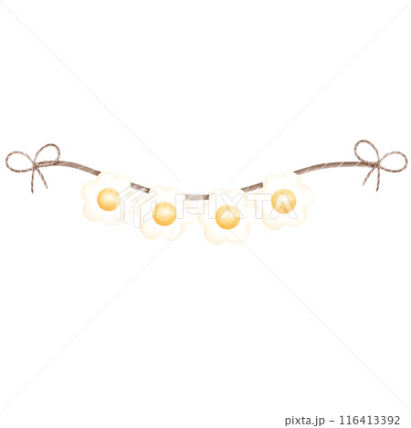 White flower banner flag 116413392