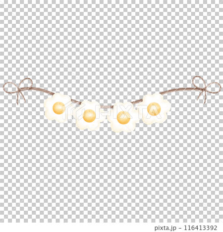 White flower banner flag 116413392