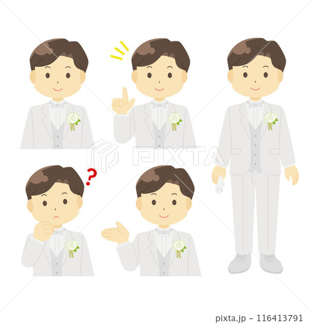 タキシードを着た男性のイラスト タキシードを着た男性のイラスト 116413791