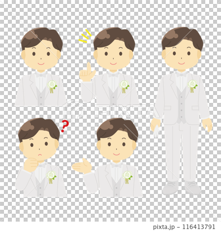 タキシードを着た男性のイラスト タキシードを着た男性のイラスト 116413791