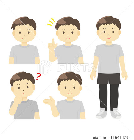 スポーツウェアを着た男性のイラスト 116413793