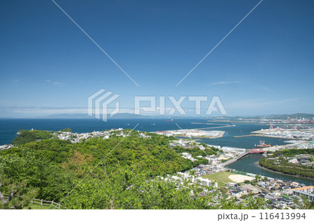 高津子山展望台からの雑賀崎方面を望む　【和歌山県和歌山市】 116413994