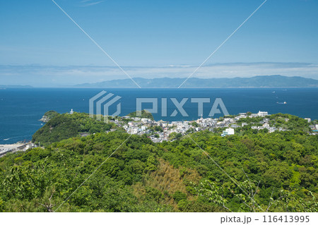 高津子山展望台からの雑賀崎方面を望む 【和歌山県和歌山市】 高津子山展望台からの雑賀崎方面を望む 【和歌山県和歌山市】 116413995