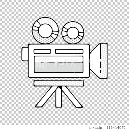 簡單的電視攝影機圖標 116414072