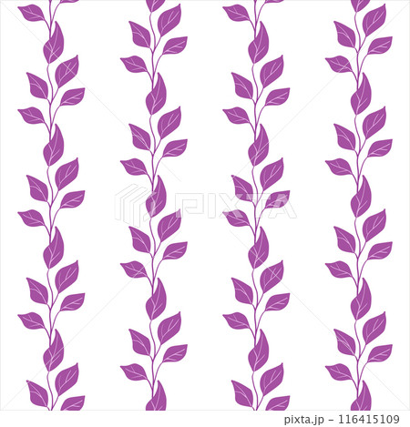 Seamless pattern autumn branch. Lilac plant. Isolated object. Hand drown. Flat vector illustration Seamless pattern autumn branch. Lilac plant. Isolated object. Hand drown. Flat vector illustration 116415109