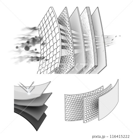Set icons of air filters Absorbent pads and diapers Advertising material layers, cloth layers, napkins, diapers, sanitary pads, mattresses, air filters, dust filters. vector illustration file. Set icons of air filters Absorbent pads and diapers Advertising material layers, cloth layers, napkins, diapers, sanitary pads, mattresses, air filters, dust filters. vector illustration file. 116415222