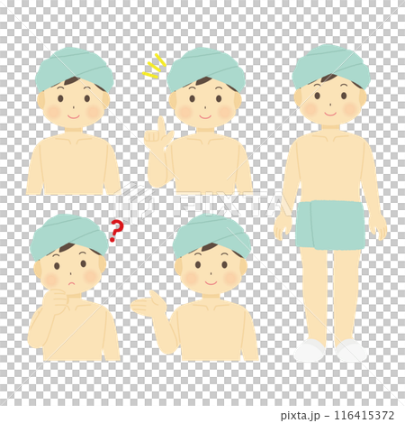 一個男人洗澡的插圖 116415372