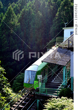 神奈川県 丹沢大山国定公園大山ケーブルカー駅の風景 116415912