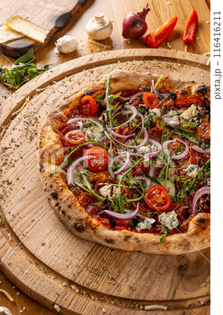 Tasty Italian pizza 116416211