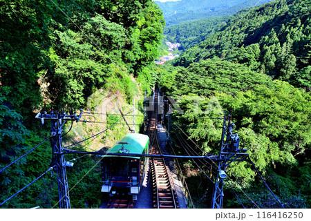 神奈川県 丹沢大山国定公園 大山ケーブルカー大山寺駅の風景 116416250