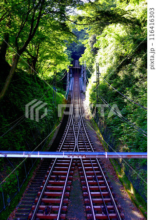 神奈川県 丹沢大山国定公園 大山ケーブルカー大山寺駅の風景 116416303
