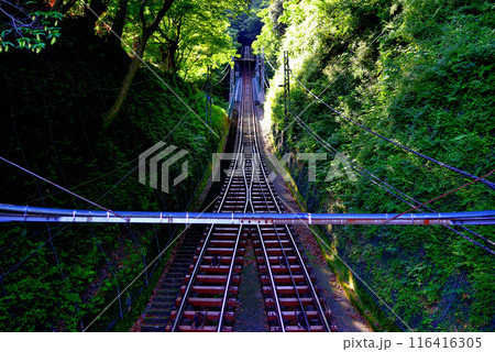 神奈川県 丹沢大山国定公園 大山ケーブルカー大山寺駅の風景 116416305