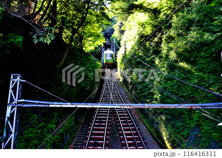 神奈川県 丹沢大山国定公園 大山ケーブルカー大山寺駅の風景 116416311