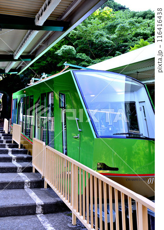 神奈川県 丹沢大山国定公園大山ケーブルカー駅の風景 116416438