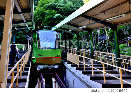 神奈川県 丹沢大山国定公園大山ケーブルカー駅の風景 神奈川県 丹沢大山国定公園大山ケーブルカー駅の風景 116416442